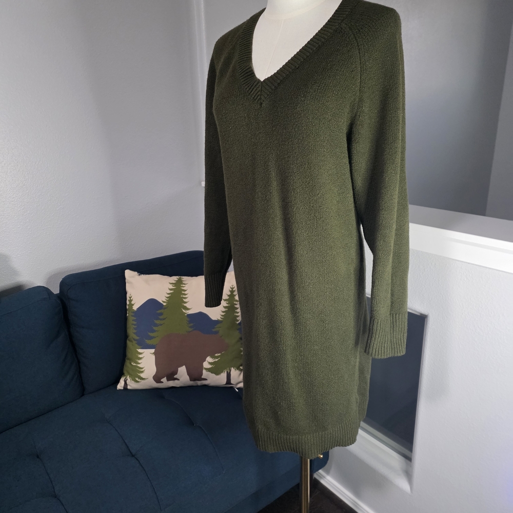 Old Navy Dark Green Sweater Dress